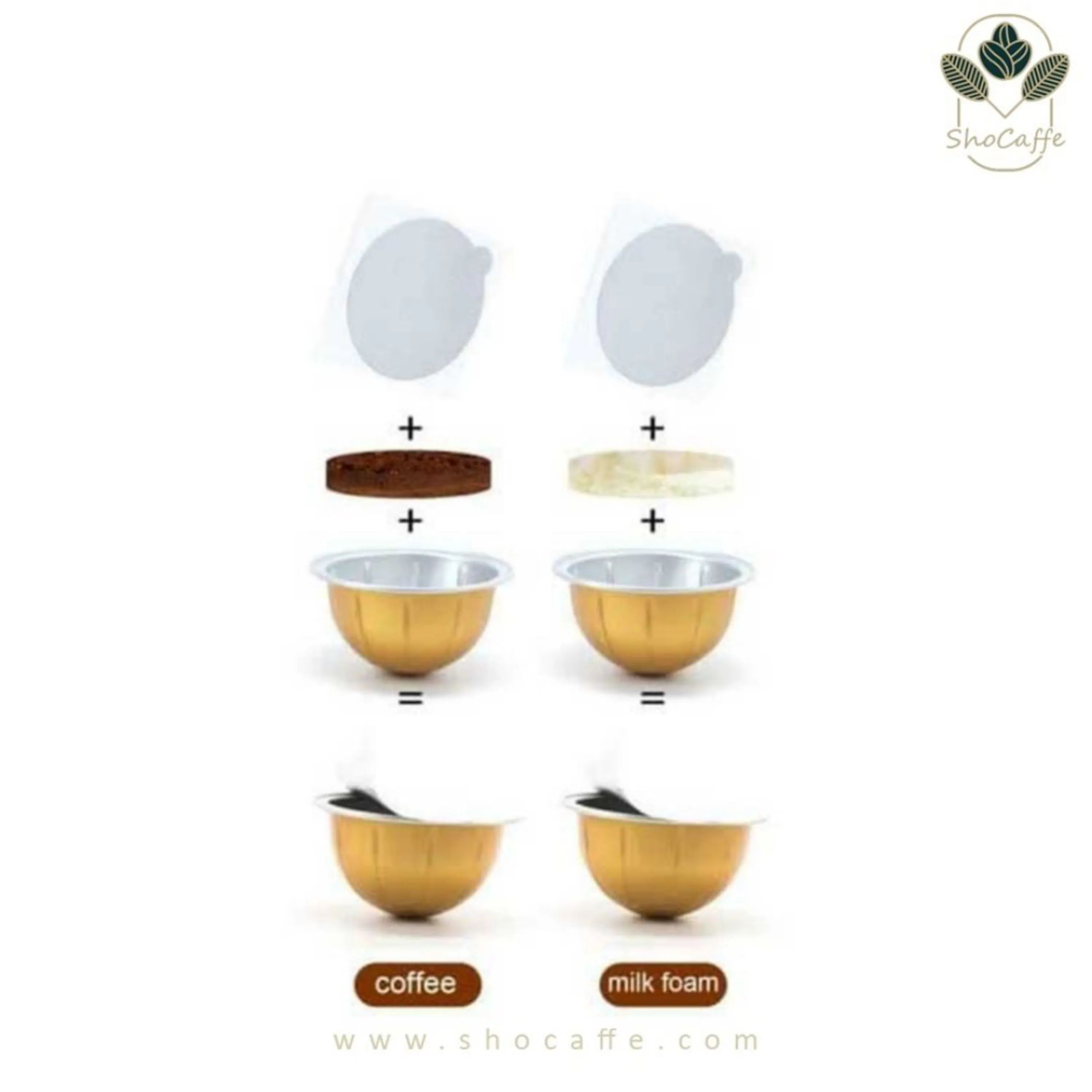 کپسول قهوه قابل شارژ نسپرسو ورتولاین 230 میل همراه درب فویلی  Vertuo Reusable Capsule